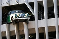 Car in a parking garage