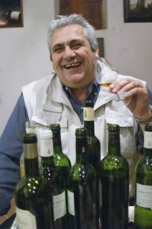 Winemaker tasting his wines