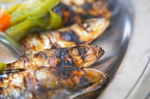 Grilled sardines