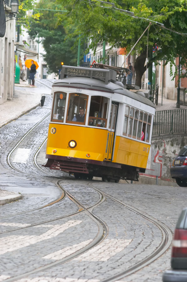 Old tram in Lisbon