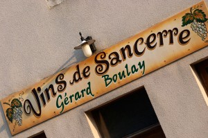 A sign in the Sancerre village