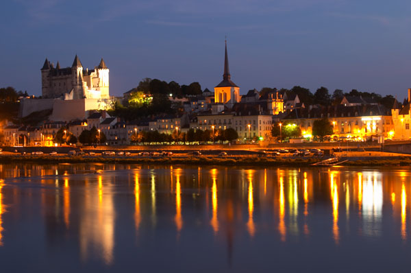 The Chateau de Saumur along the river