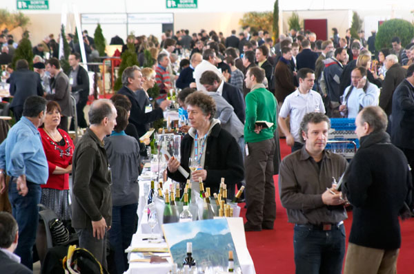 At the wine trade fair