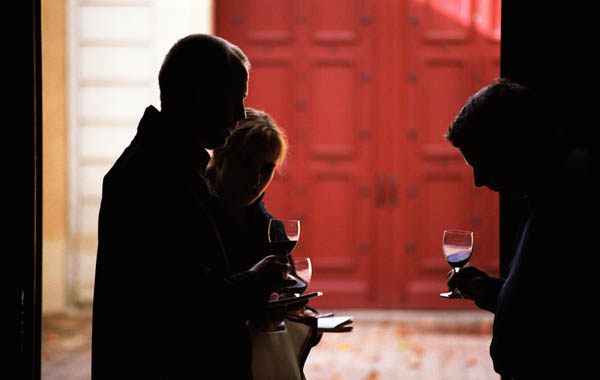 Tasting wines at the winery