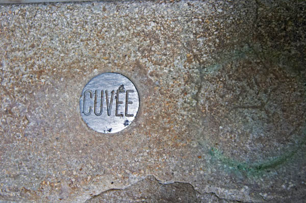 Detail of a champagne press, "la cuvee"