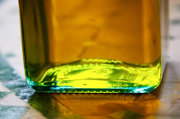 Olive oil in a bottle