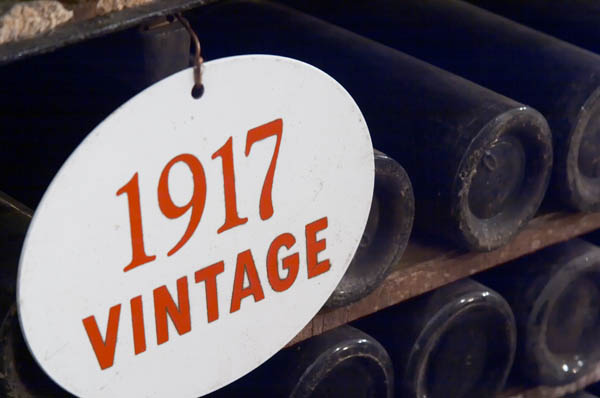 Old wine bottles in the cellar