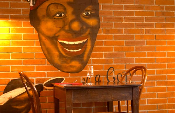 Restaurant table with clown