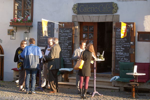 A wine bar in Rust on the shore of Neusiedlersee, Austria