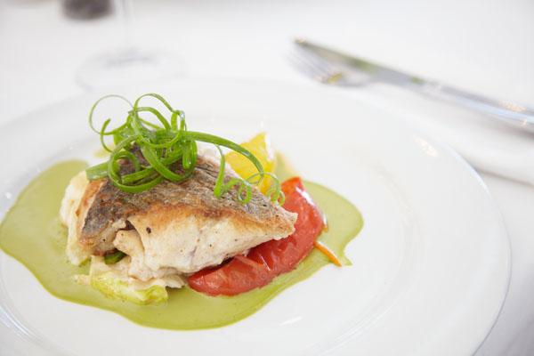 A fish main course at the Harbour House Restaurant, Kalk Bay, South Africa