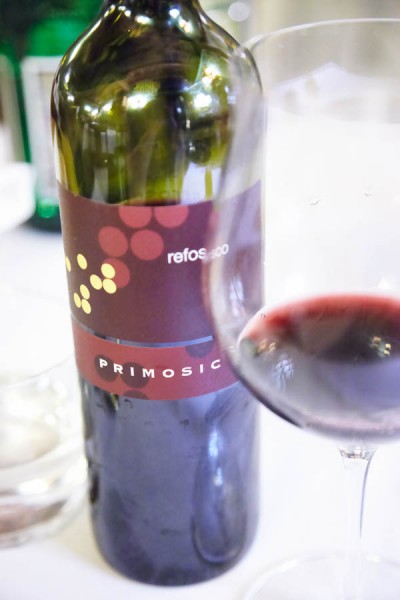 Refosco Primosic in a restaurant in Verona