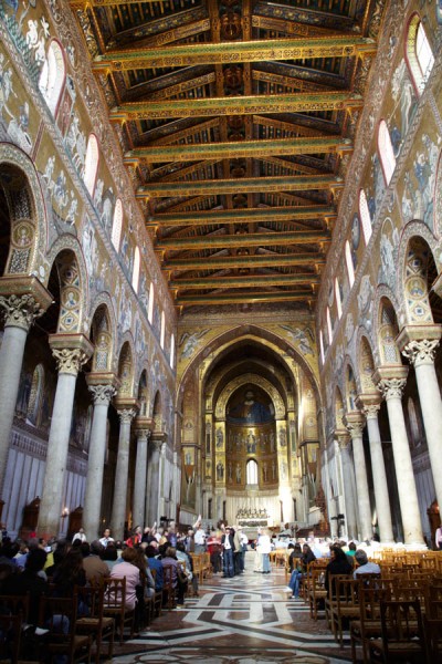 A church in Palermo with a magnificent mosaic ceiling