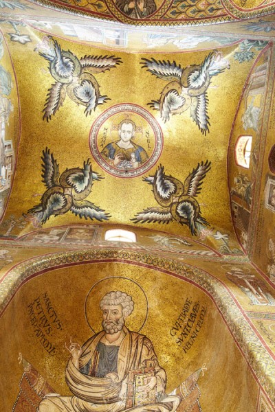 A church in Palermo with a magnificent mosaic ceiling