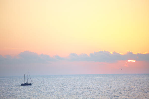 Morning view over the sea in Siracusa