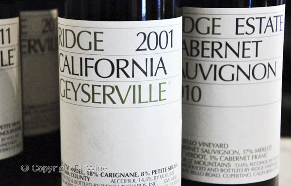 Ridge Geyserville 2001