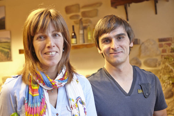 Maite Zabala and Bingen Mendizabal, winemaker, Bodegas Itsasmendi