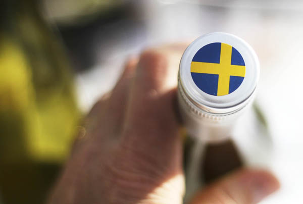 Swedish wine under screw cap