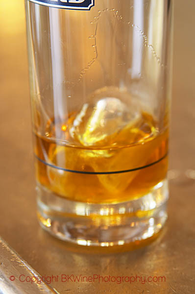 A glass of Ricard pastis on a zinc bar in a cafe in Paris