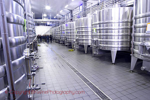 Tanks with cooling coils, Chateau Belgrave, Haut Medoc, Bordeaux