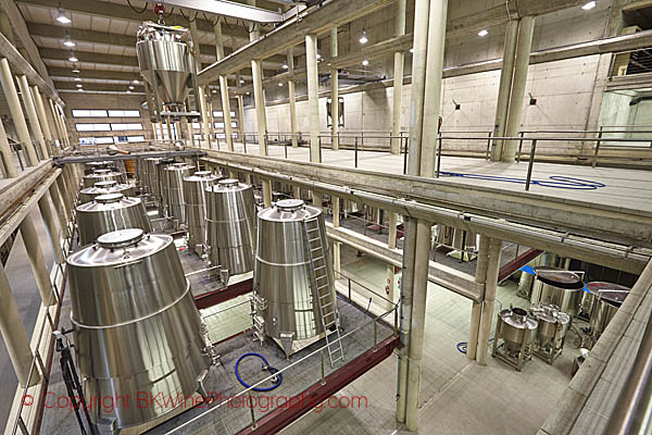 The modern underground winery at Bodegas Baigorri