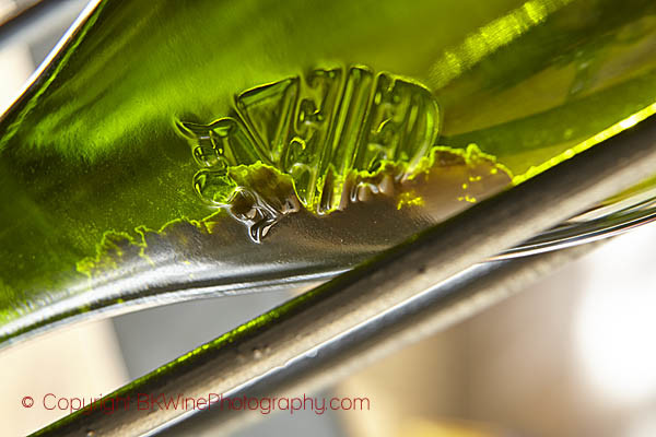 Yeast deposit in a champagne bottle