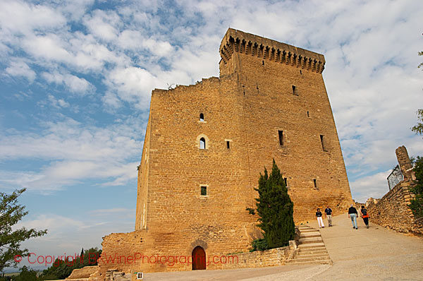 The castle ruin in Chateauneuf-du-Pape