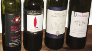 brunello di montalcino bottles