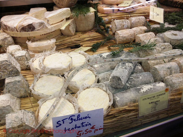 Cheese at a market in Paris