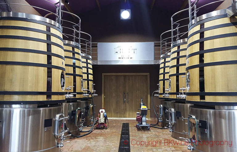 Fermentation vats at Château Bernateau, Bordeaux