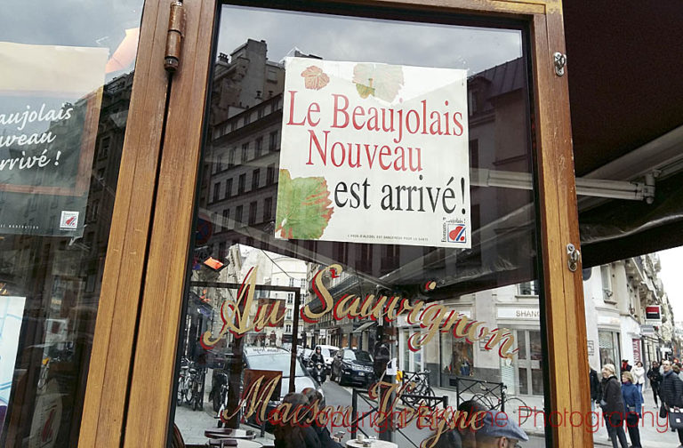 Beaujolais Nouveau arrives in a Paris wine bar