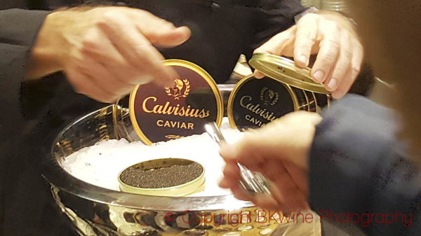 Tasting beluga caviar from Calvisius