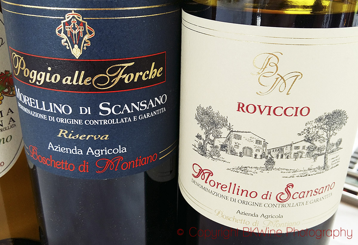 Poggio alle Forche and Roviccio, Boschetto di Montiano, Morellino di Scansano