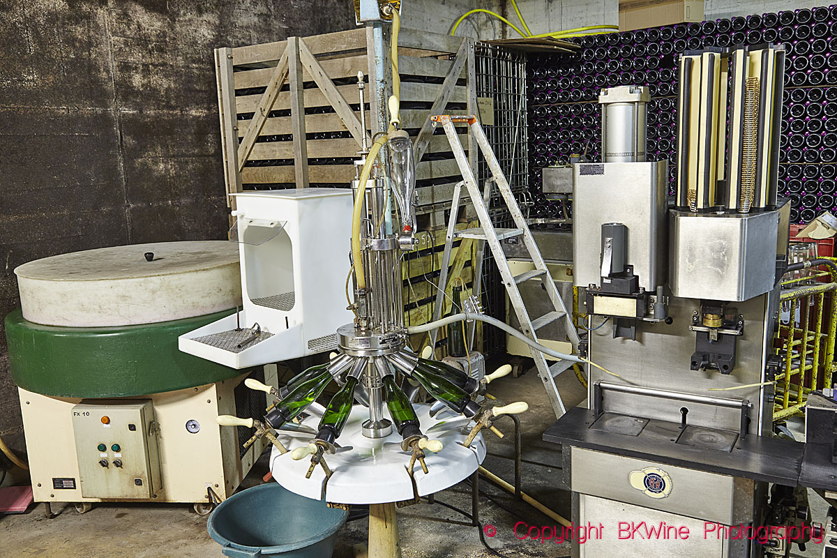 An old machine for doing the dosage at Champagne René Rutat