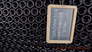 Bottles of barbaresco in Piedmont