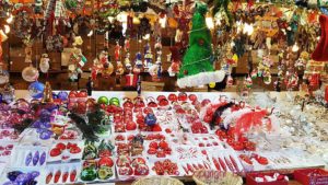 Christmas decorations at the Christmas market in Strasbourg