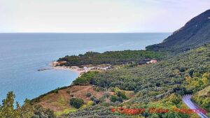 The Adriatic coast in Le Marche in Italy