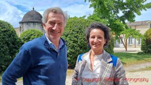 Jacques Lurton and Mathilde Caix-Lurton who together run Vignobles Andre Lurton